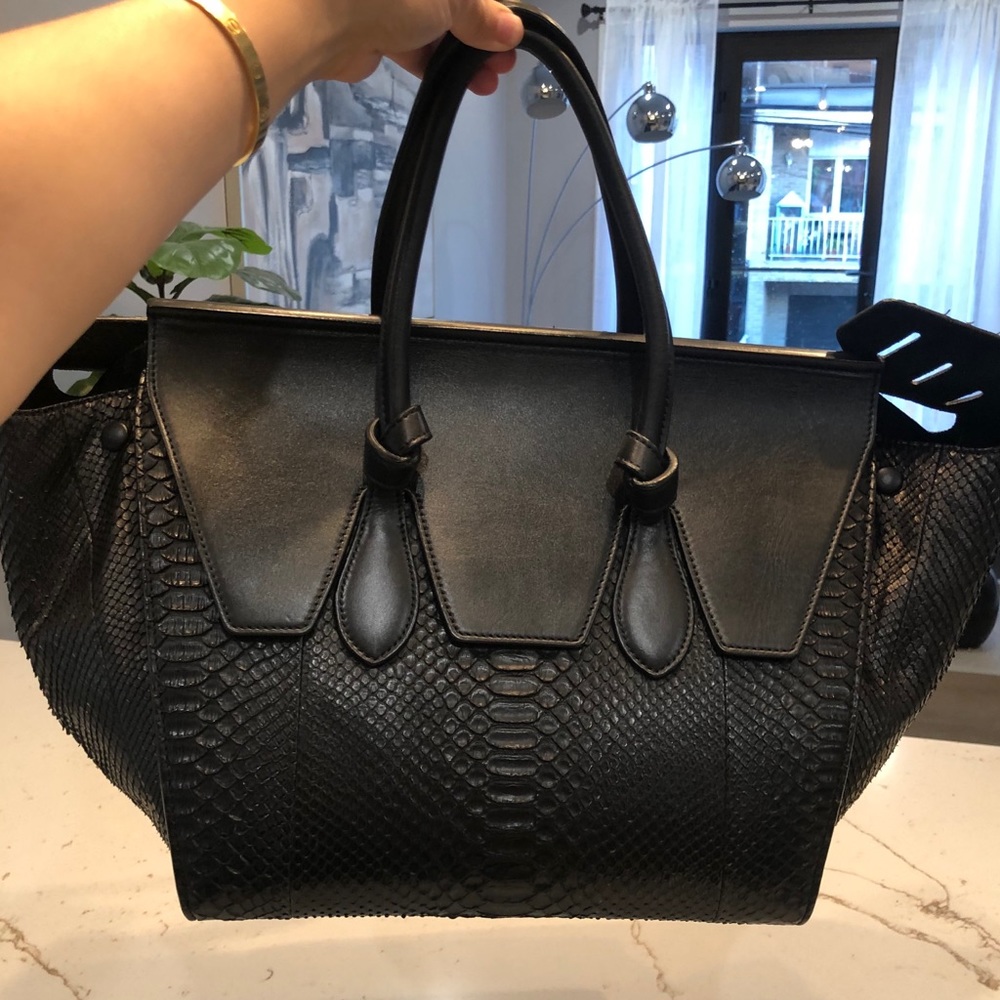 Authentic Python Leather With Calfskin Trimmer - image 8